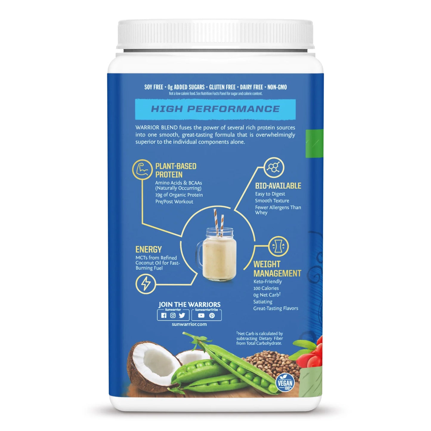 Sunwarrior Unflavored Warrior Blend Protein 750g