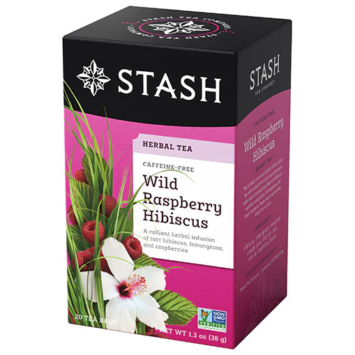 Stash Wild Raspberry Hibiscus Herbal Tea, 20 Tea Bags