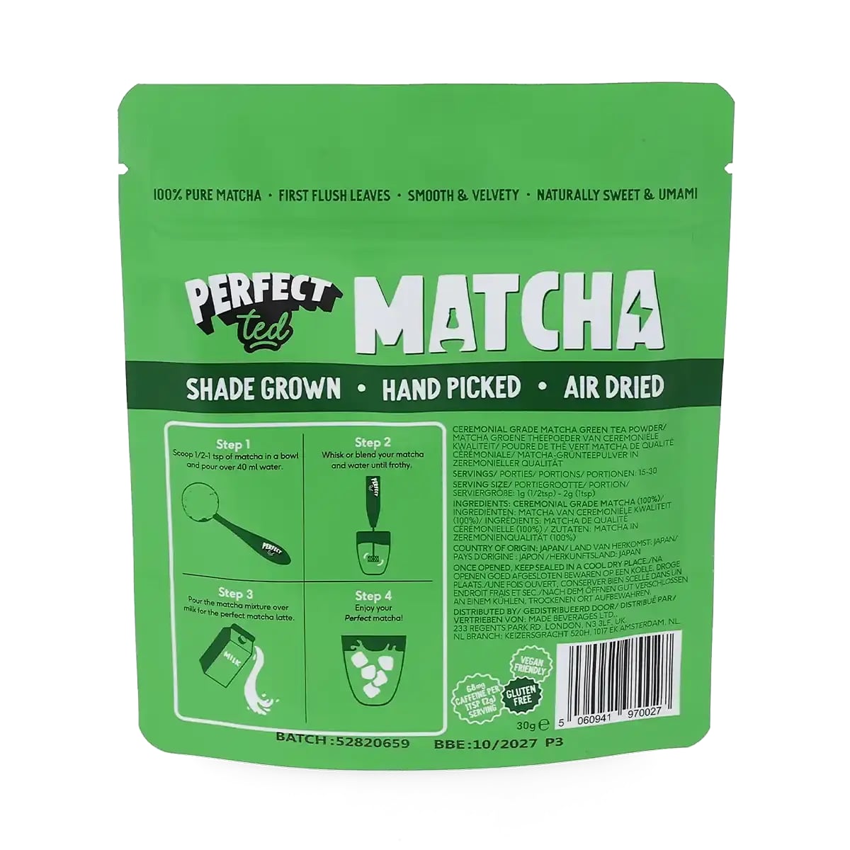 Perfect Ted Ceremonial Grade Matcha 30g