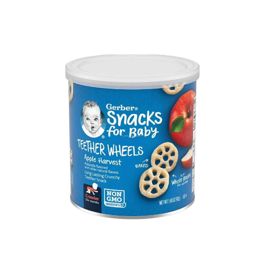Gerber Snacks Teether Wheels 42g, Apple Harvest