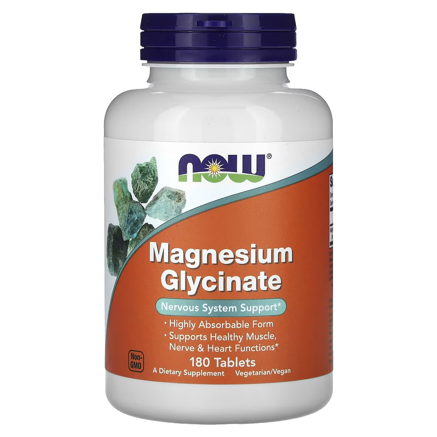Now Foods Magnesium Glycinate, 180 Tablets