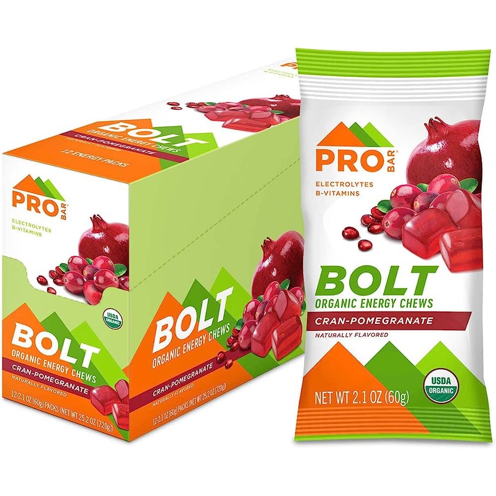Pro Bar Organic Raspberry Bolt Energy Chews 60g, 1 Sachet
