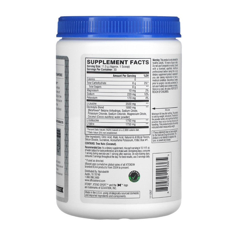 Xtend Sport 7g BCAA Muscle Recovery + Electrolytes 30 Servings 405g