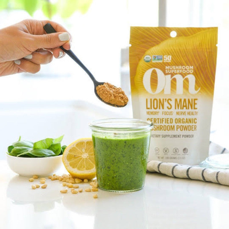 Om Lion's Mane Organic Mushroom Powder 100g