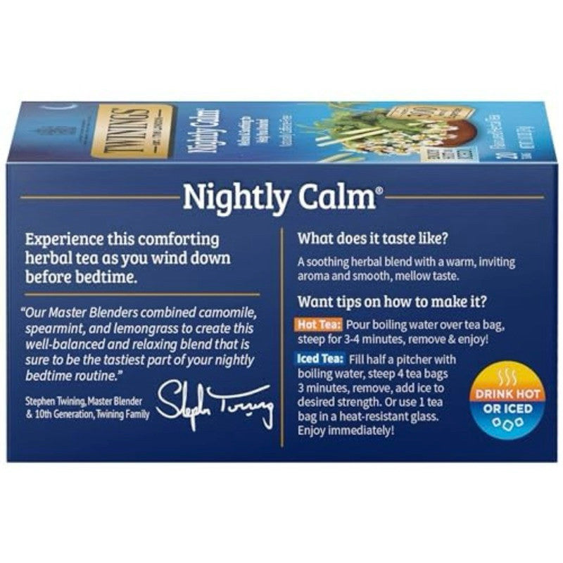 Twinings Nightly Calm Flavoured Herbal Tea, 20 Tea Bags