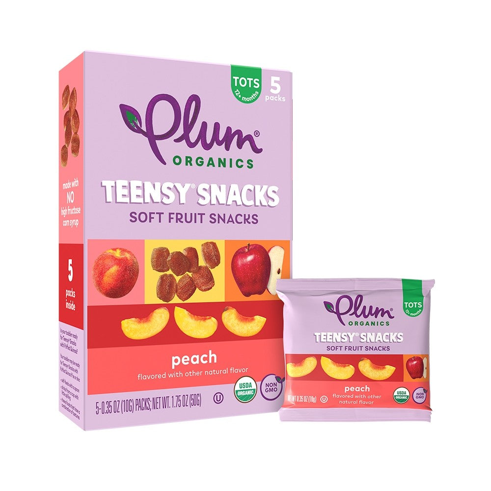 Plum Organics Teensy Soft Fruit Snacks 50g, 5 Packs