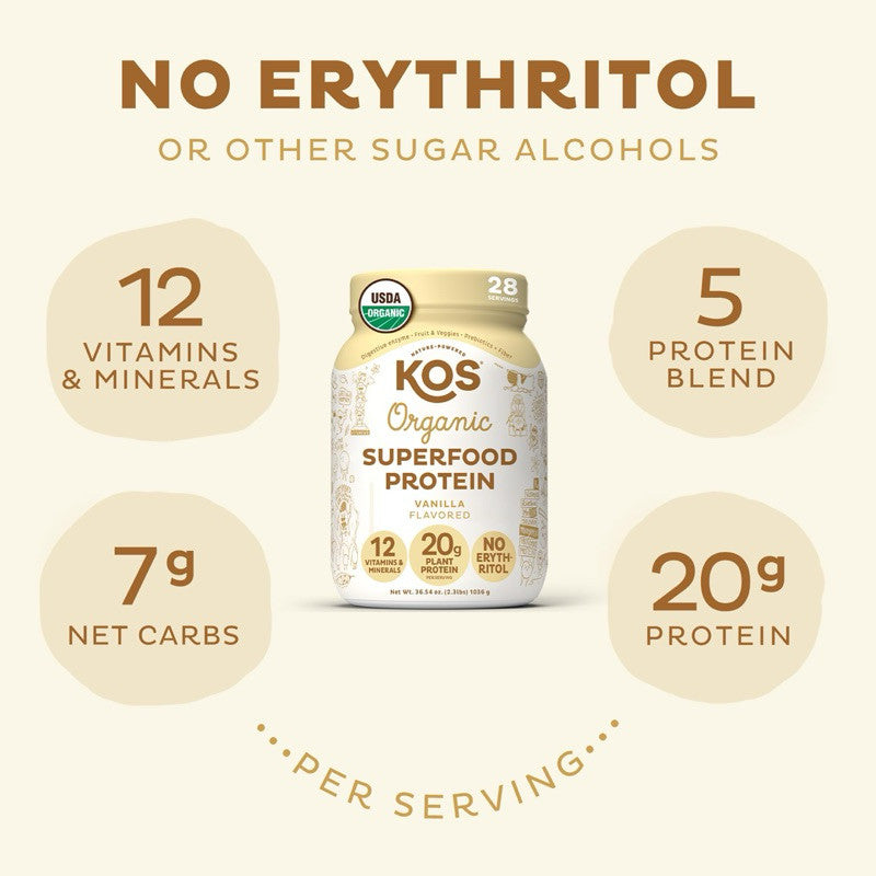 KOS Organic Vanilla Shake Plant Protein