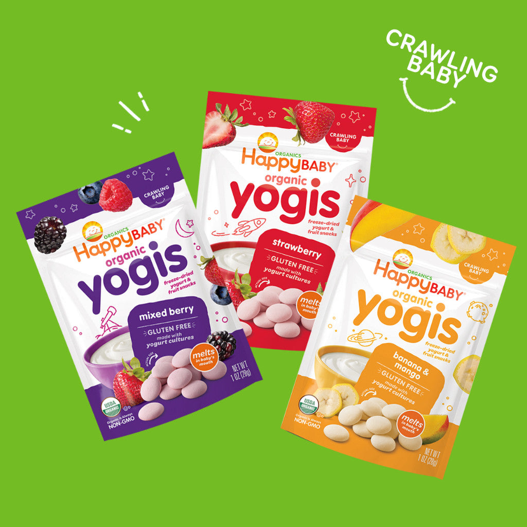 Happy Baby Organics Yogis, Freeze-Dried Yogurt & Fruit Snacks 28g