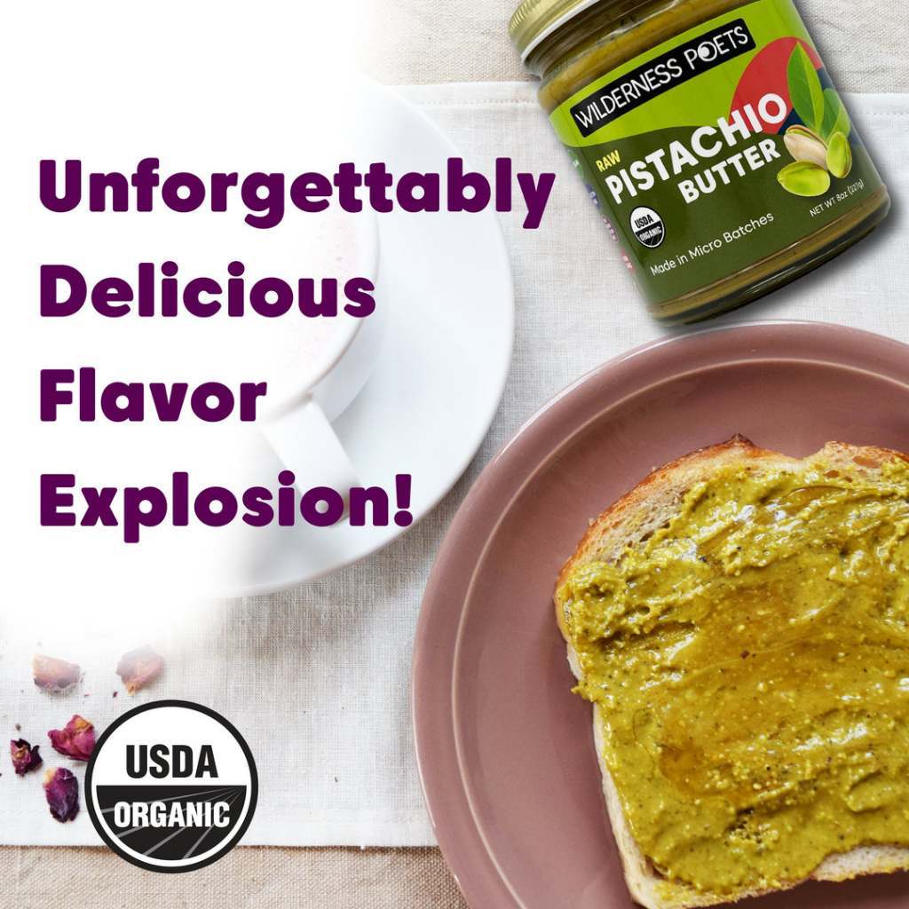 Wilderness Poets Raw Organic Pistachio Nut Butter 227g