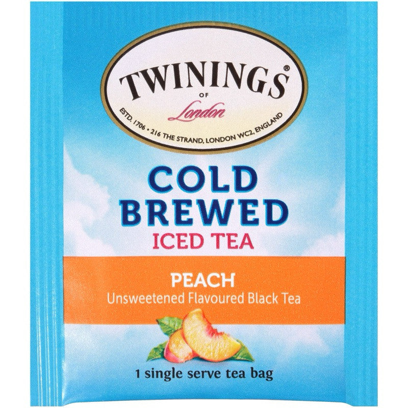 Twinings Cold Brewed Peach Iced Tea, 20 Tea Bags