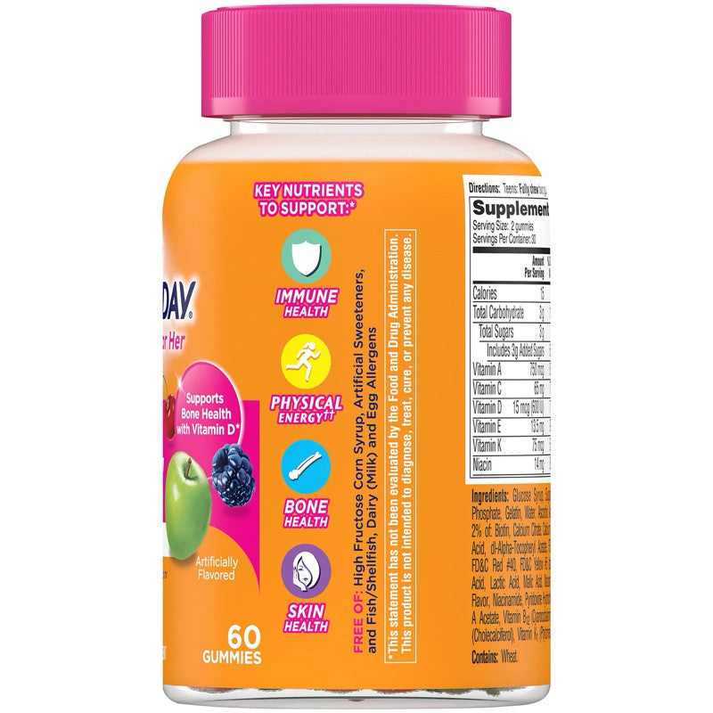 One A Day for Her Teen Multivitamins - 60 Gummies