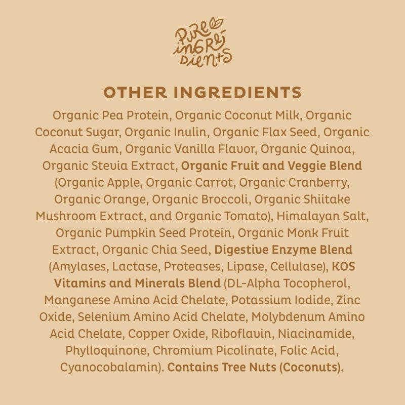 KOS Organic Vanilla Shake Plant Protein