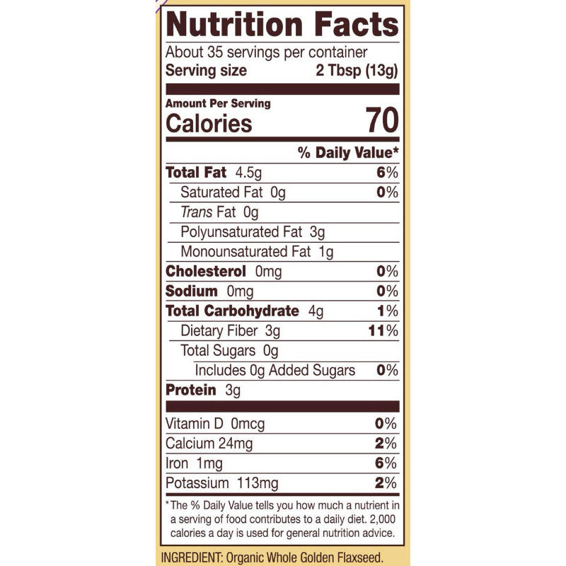 Bob's Red Mill Organic Whole Golden Flaxseed 368g
