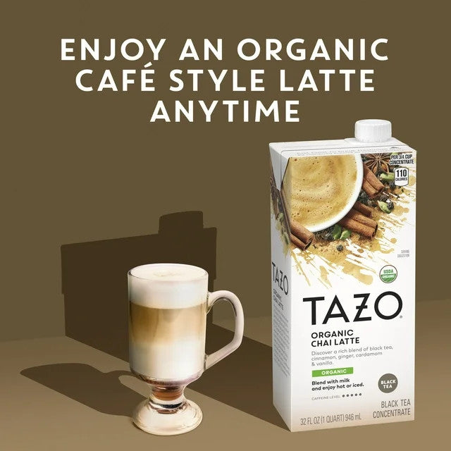 Tazo Organic Chai Latte Black Tea Concentrate 946ml