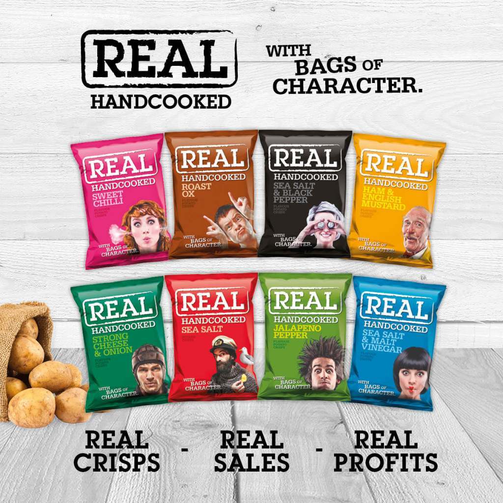 Real Hand Cooked Crisps 150g