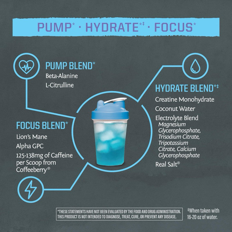 Sunwarrior Active Pre-Workout, Blue Raspberry Pineapple 315g