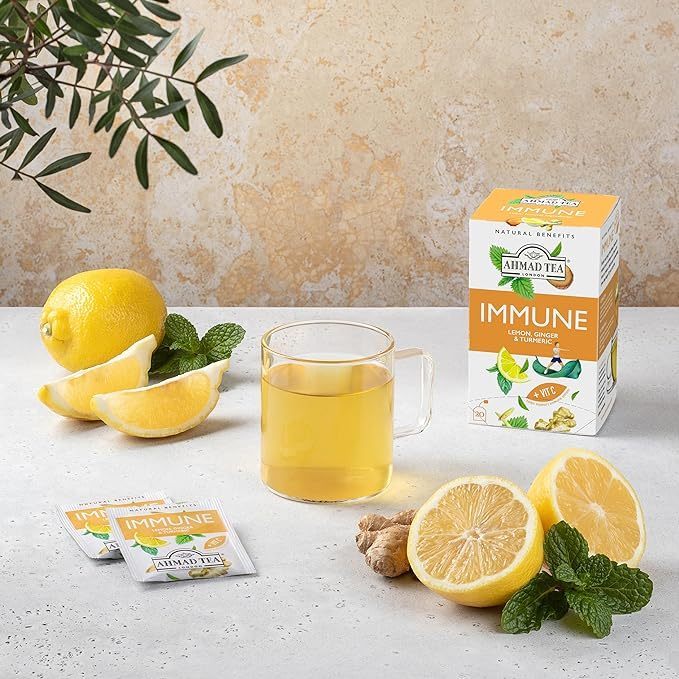 Ahmad Tea “Immune” Lemon, Ginger & Turmeric, 20 Tea Bags
