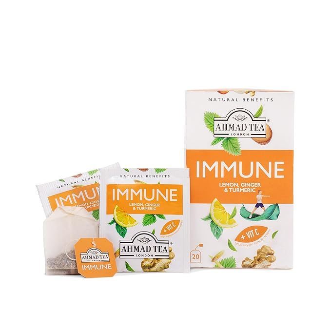 Ahmad Tea “Immune” Lemon, Ginger & Turmeric, 20 Tea Bags