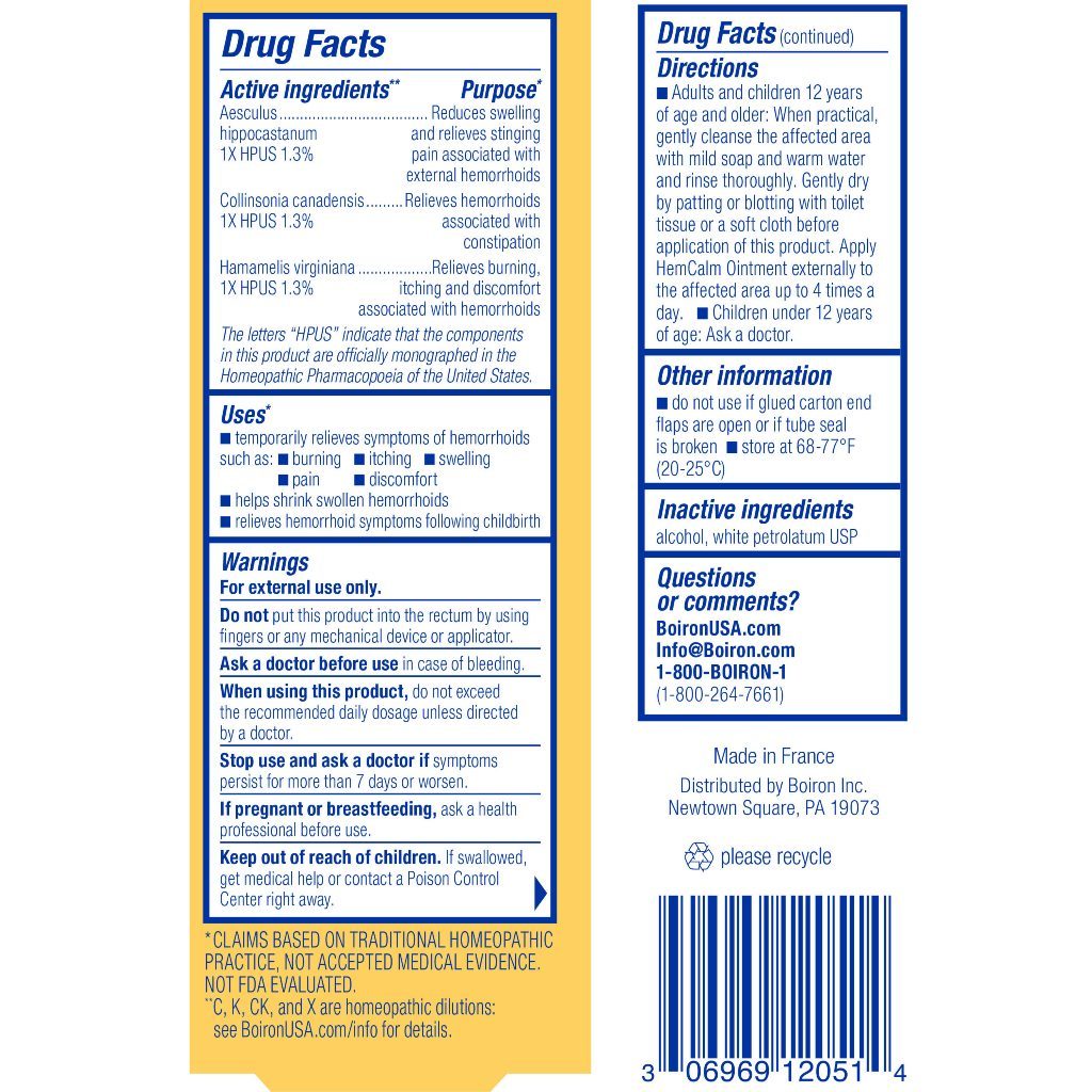 Boiron Hemorrhoid Relief HemCalm Ointment 30g