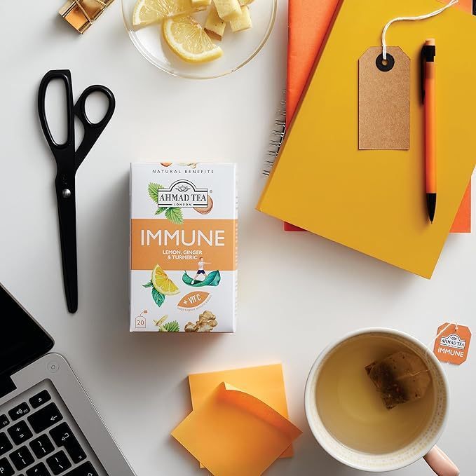 Ahmad Tea “Immune” Lemon, Ginger & Turmeric, 20 Tea Bags