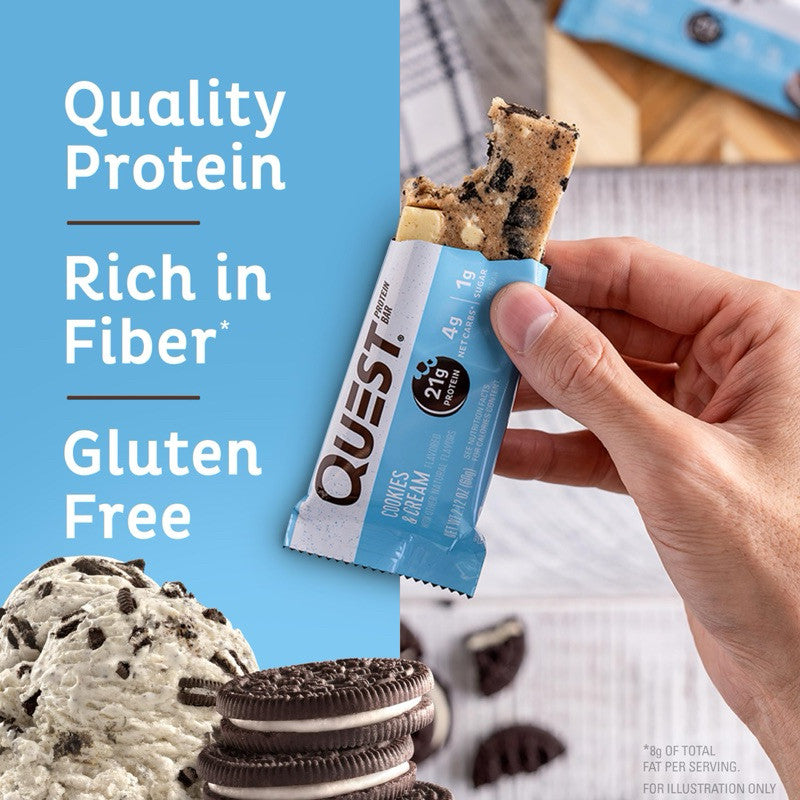 Quest Nutrition Cookies & Cream Protein Bar 60g