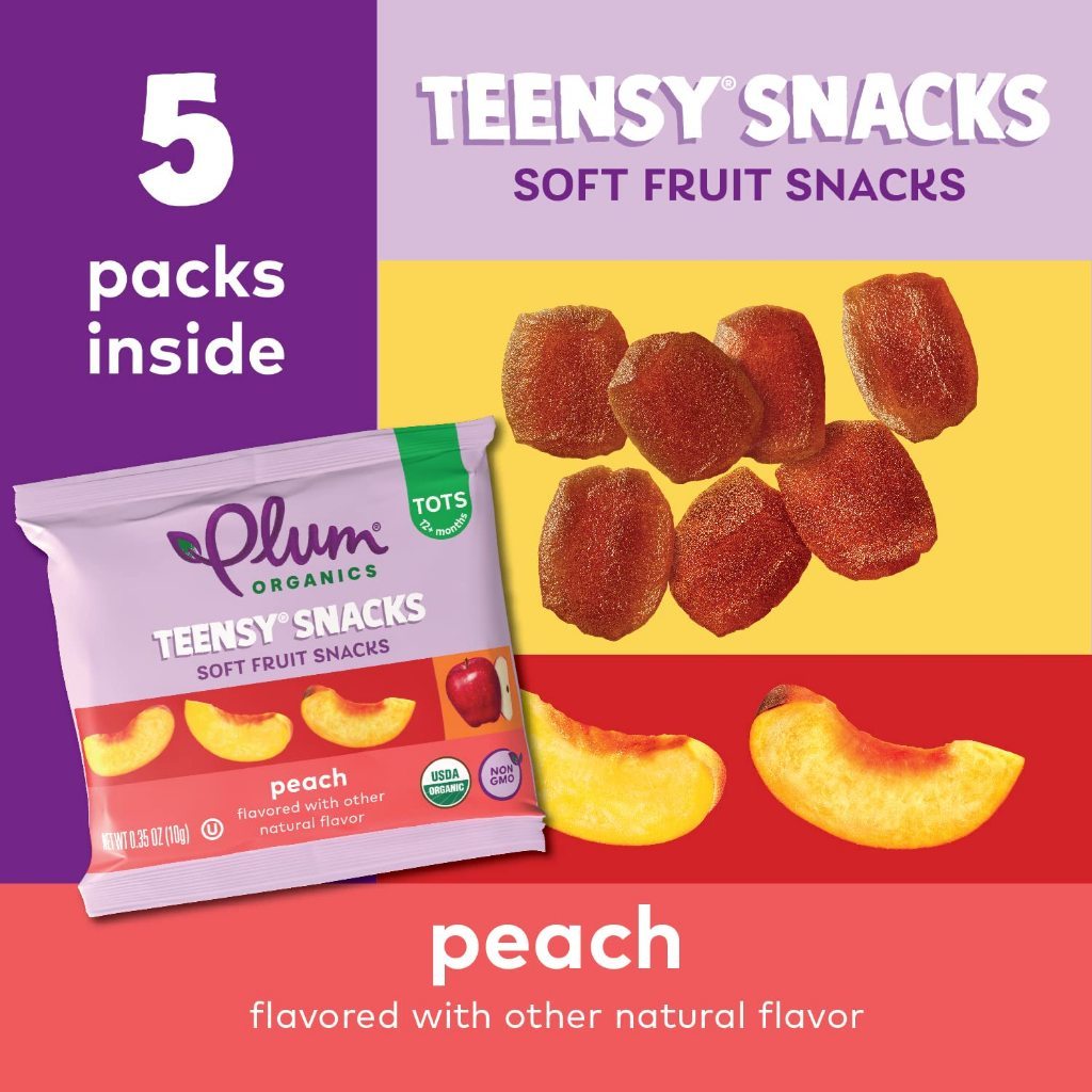 Plum Organics Teensy Soft Fruit Snacks 50g, 5 Packs