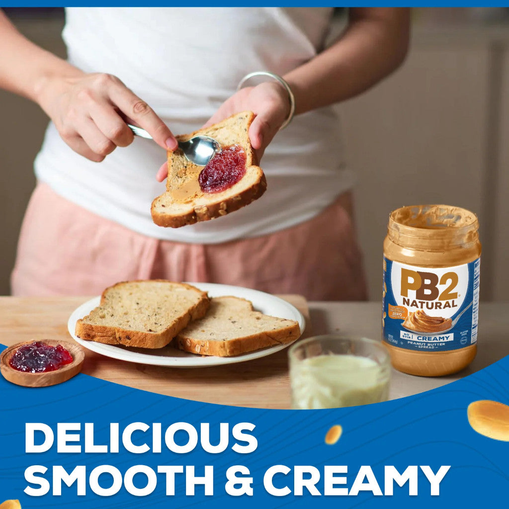 PB2 Natural Creamy Peanut Butter Spread 454g