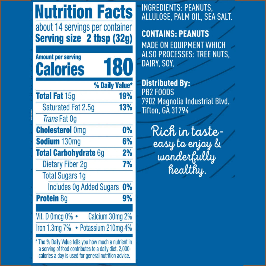 PB2 Natural Creamy Peanut Butter Spread 454g