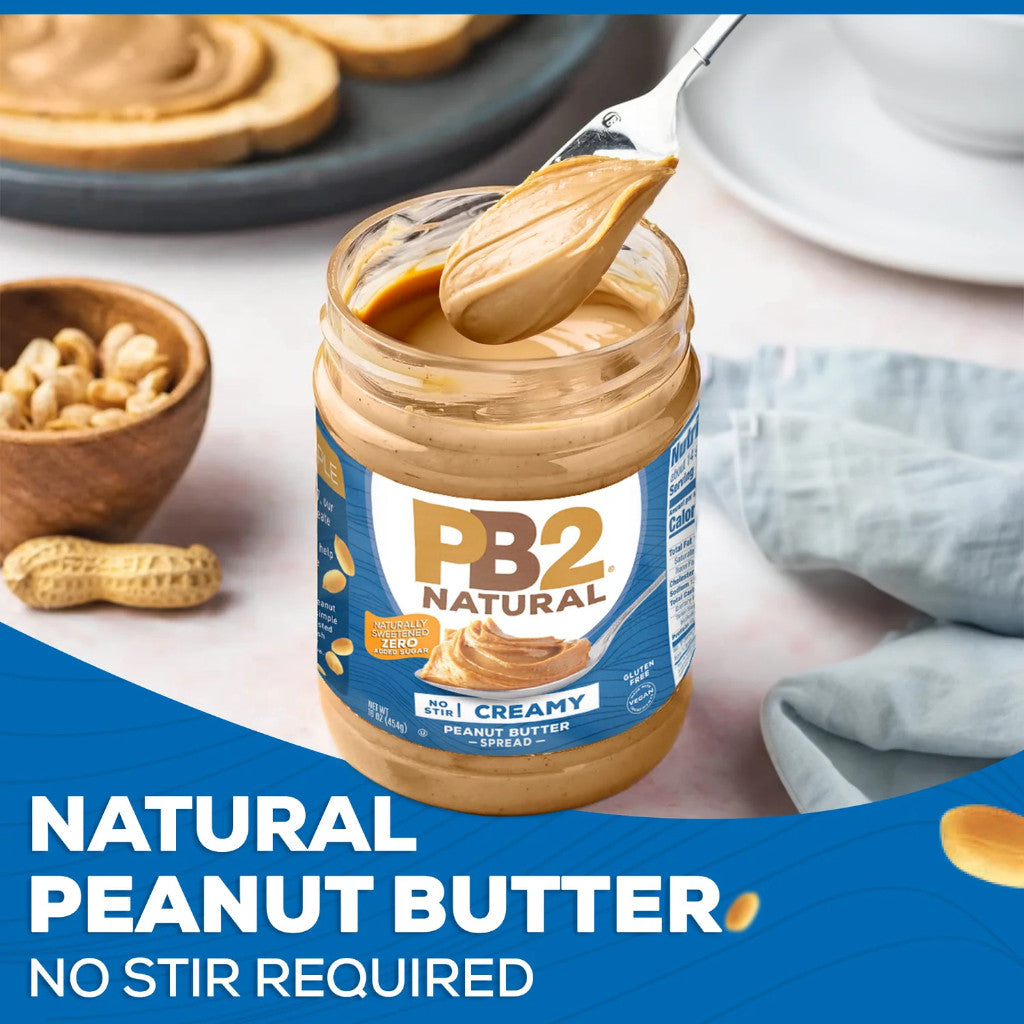 PB2 Natural Creamy Peanut Butter Spread 454g