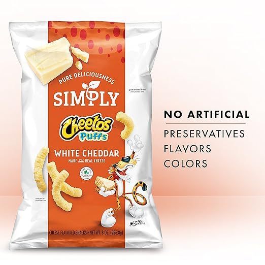 Simply Cheetos White Cheddar Puffs 226.8g