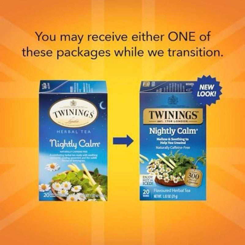Twinings Nightly Calm Flavoured Herbal Tea, 20 Tea Bags