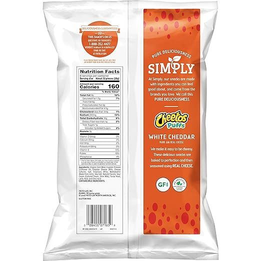 Simply Cheetos White Cheddar Puffs 226.8g