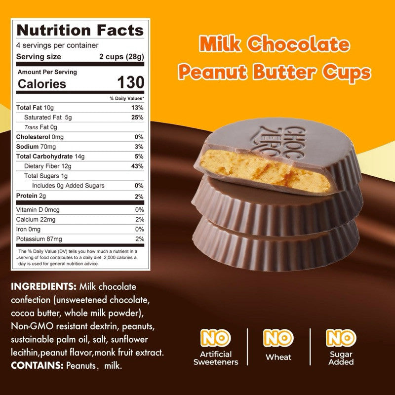 ChocZero Keto Peanut Butter Cups 113g