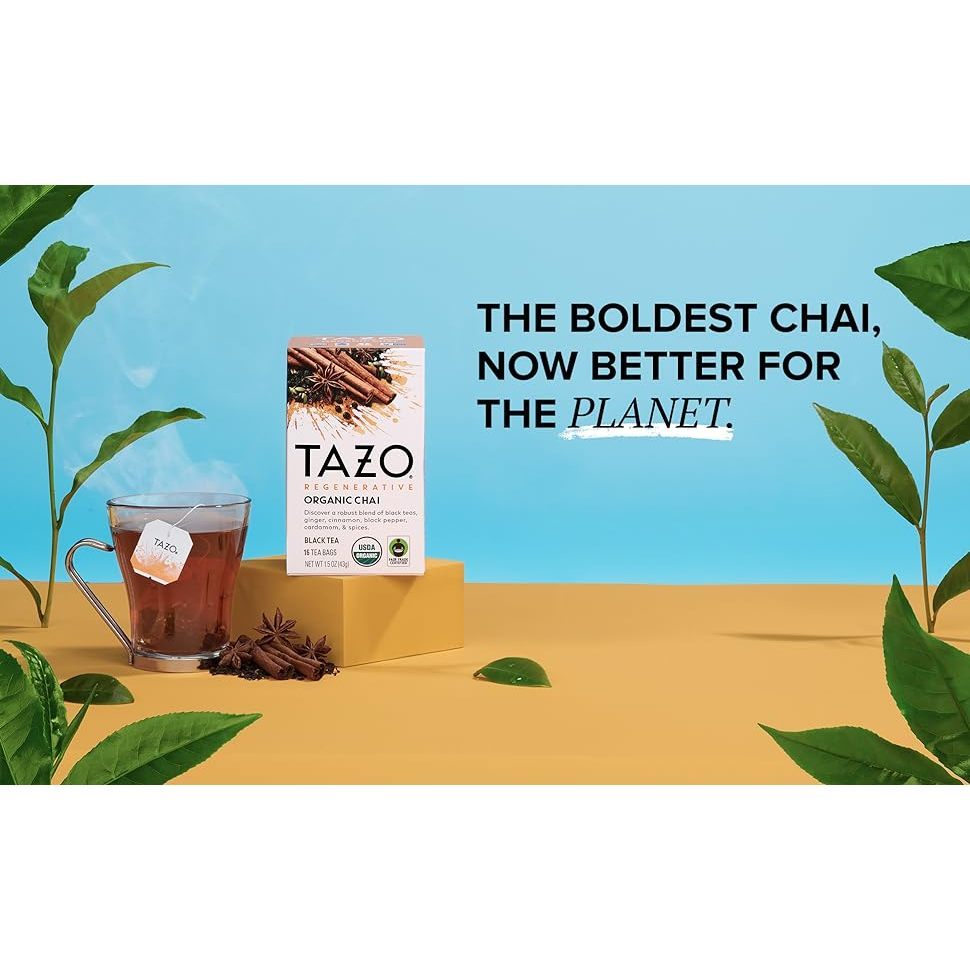 Tazo Tea Organic Black Tea, 16 Tea Bags