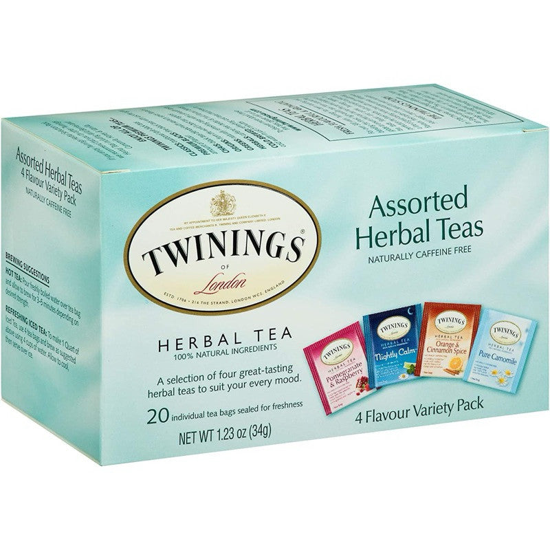 Twinings Assorted Herbal Teas, 20 Tea Bags