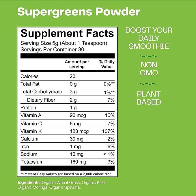Amazing Grass Organic Supergreens Powder 150g