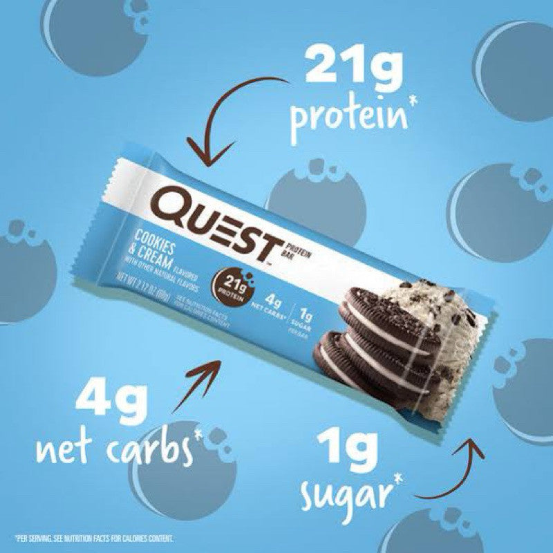 Quest Nutrition Cookies & Cream Protein Bar 60g