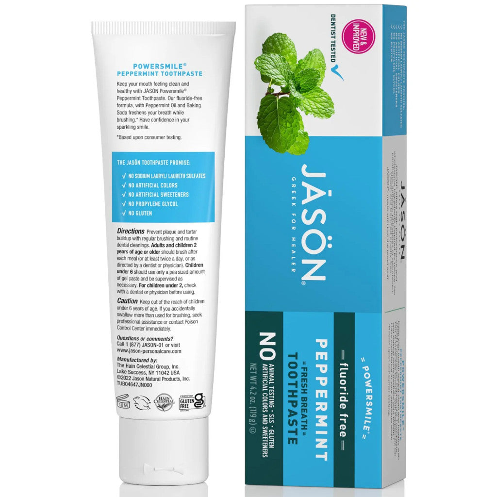 Jason Power Smile Fluoride-Free peppermint Toothpaste 119g