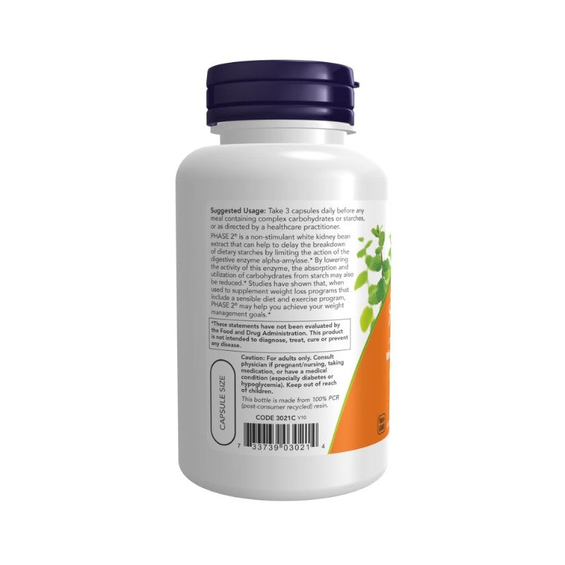 Now Foods Phase 2 White Kidney Bean Extract 500mg, 120 Veg Capsules