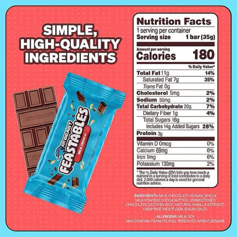 Feastables Mr. Beast Chocolate Bar 60g