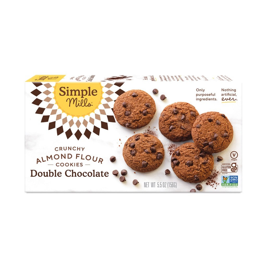 Simple Mills Crunchy Double Chocolate Almond Flour Cookies 156g
