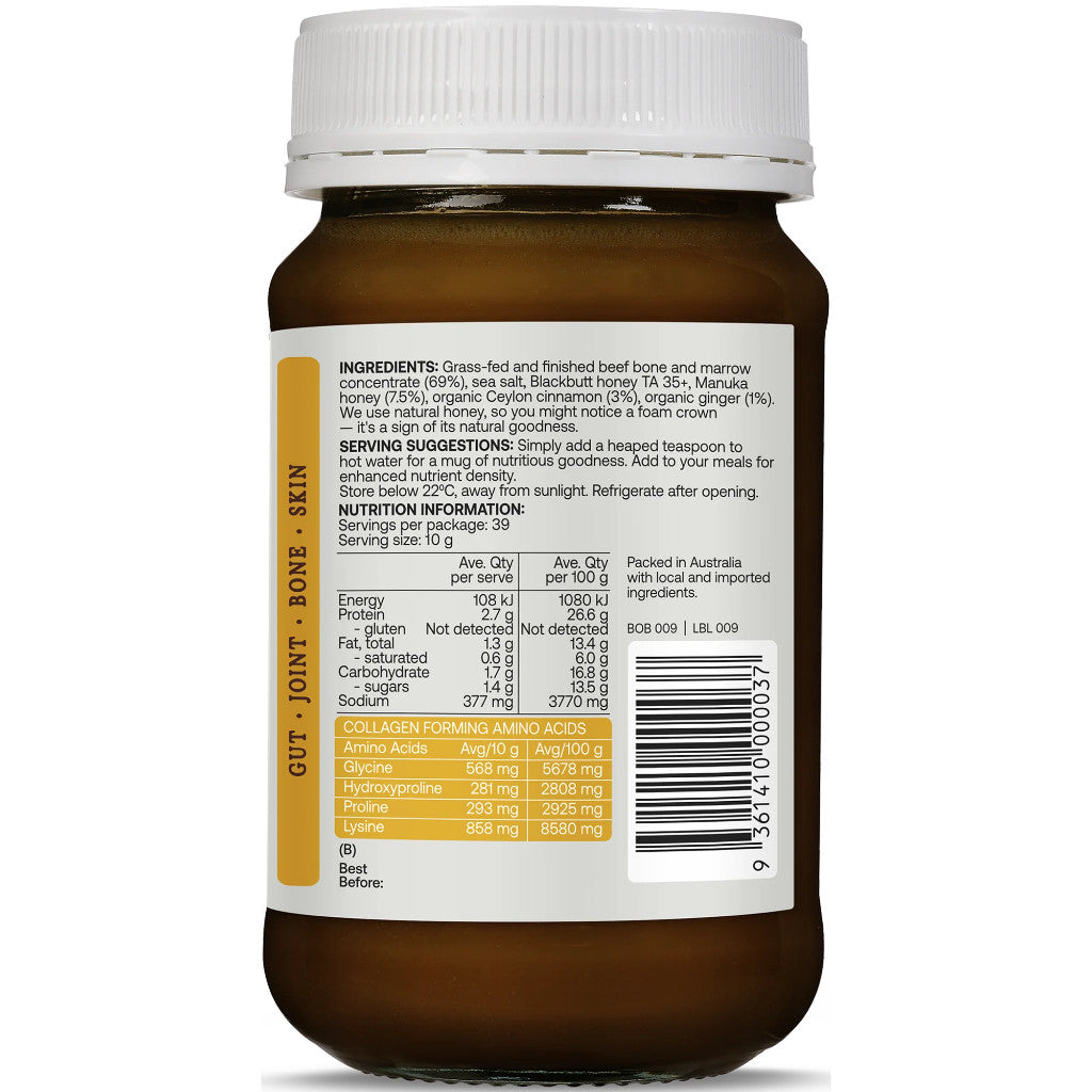 Best of the Bone Manuka Honey Ginger & Cinnamon Bone Broth Concentrate 390g