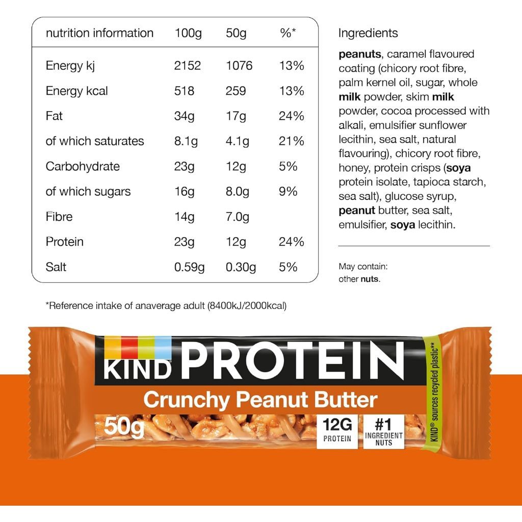 KIND Crunchy Peanut Butter Protein Nut Bar 50g