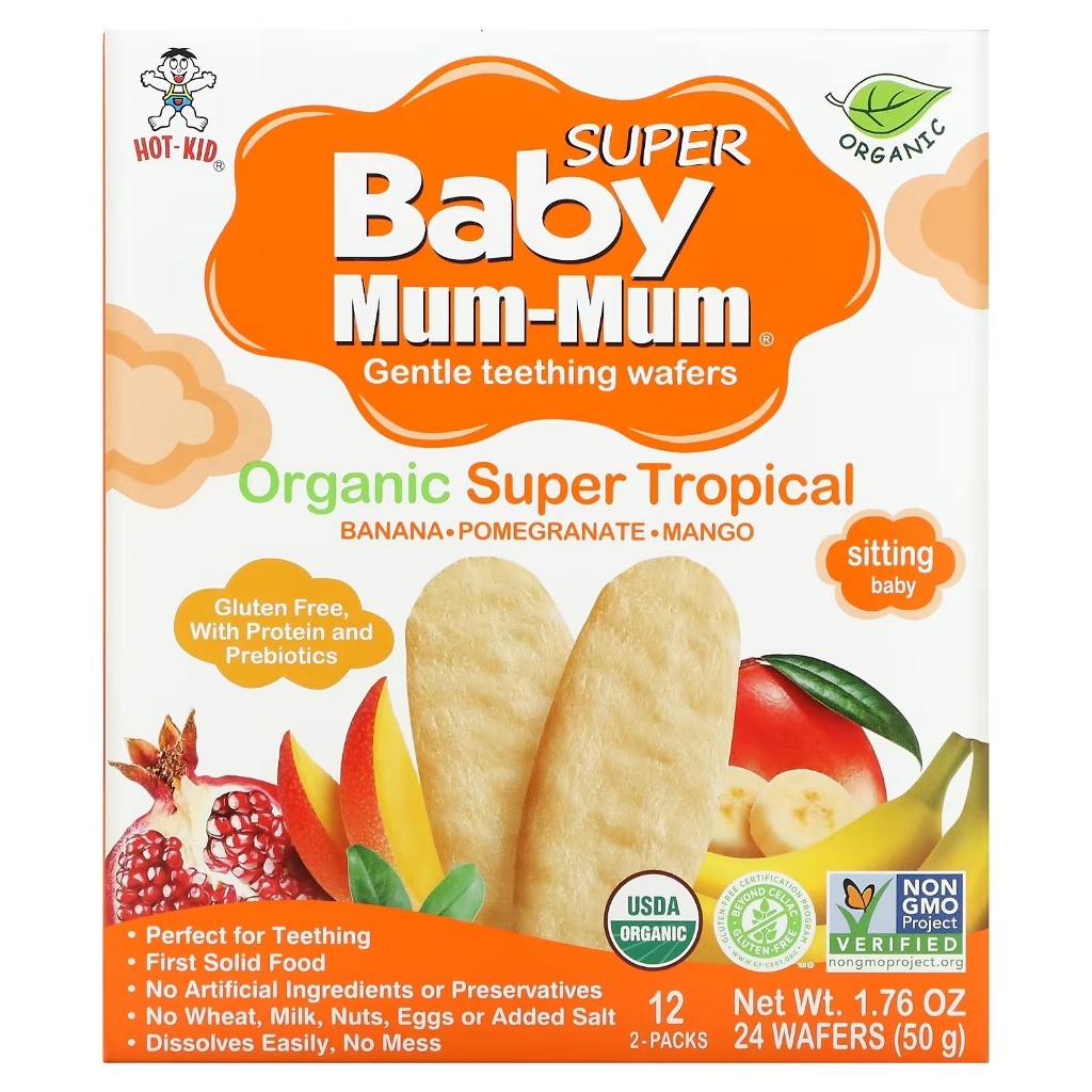 Hot Kid Baby Mum-Mum Gentle Teetthing Wafers 50g