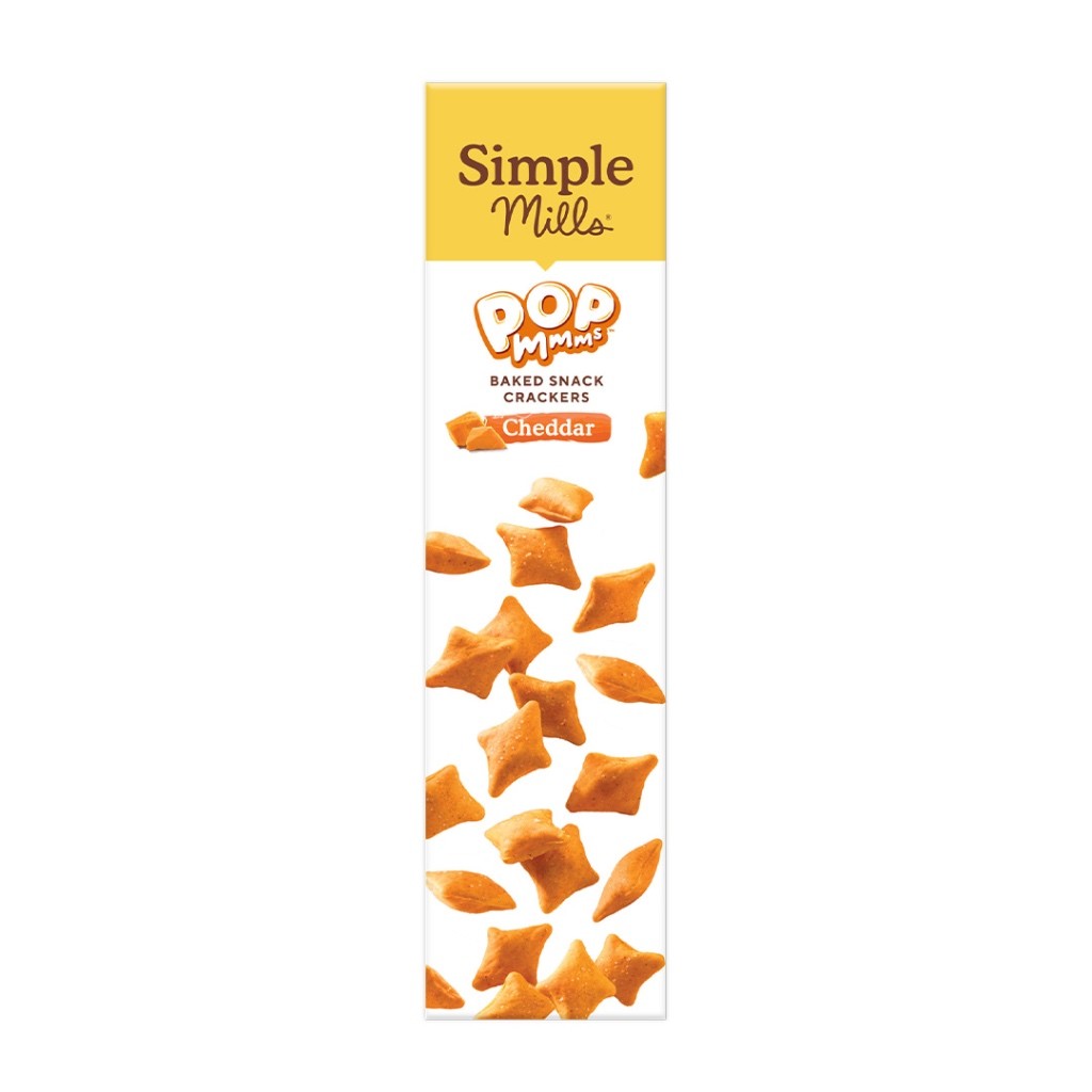 Simple Mills Cheddar Pop Mmms Baked Snack Crackers 113g