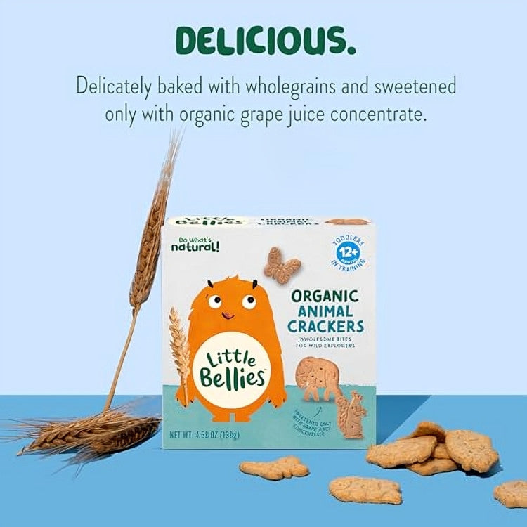 Little Bellies Organic Animal Crackers 130g