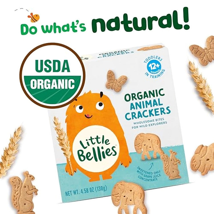 Little Bellies Organic Animal Crackers 130g