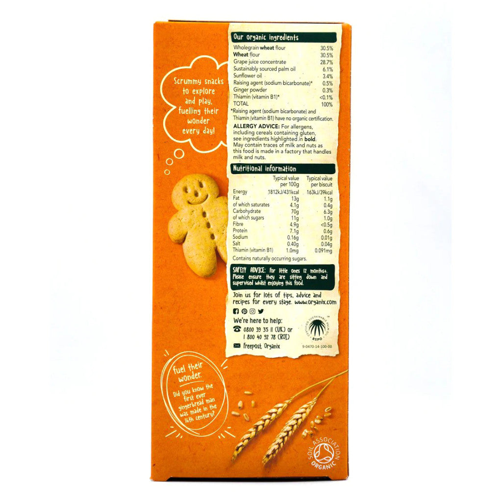 Organix Baby Food Gingerbread Men Biscuits 135g