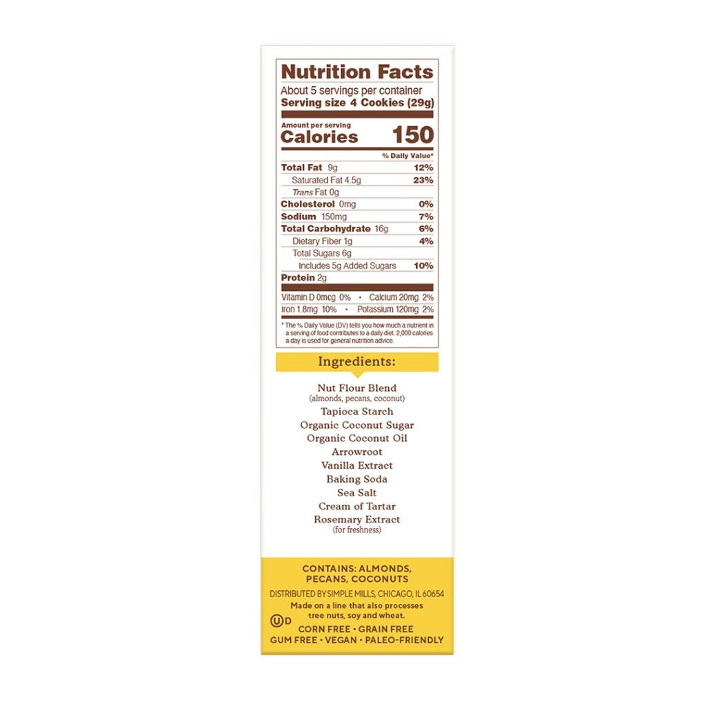 Simple Mills Toasted Pecan Crunchy Almond Flour Cookies 156g
