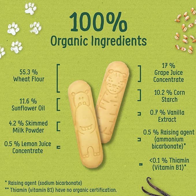 Organix Little Ruskits Vanilla 10 Individual Wrapped Biscuits